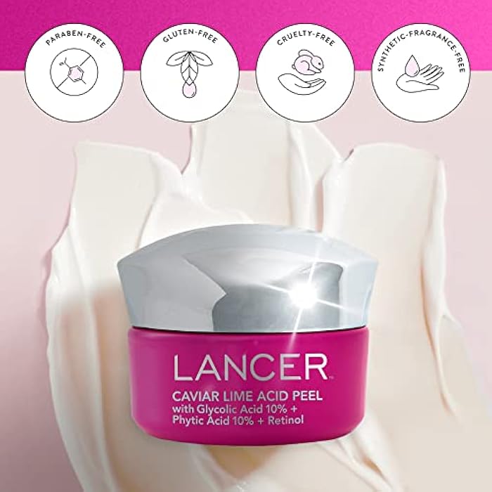 Lancer Skincare Caviar Lime Acid Peel, Retinol Facial Chemical Peel with Brightening Glycolic Acid, 1.7 Fluid Ounces… - Image 5