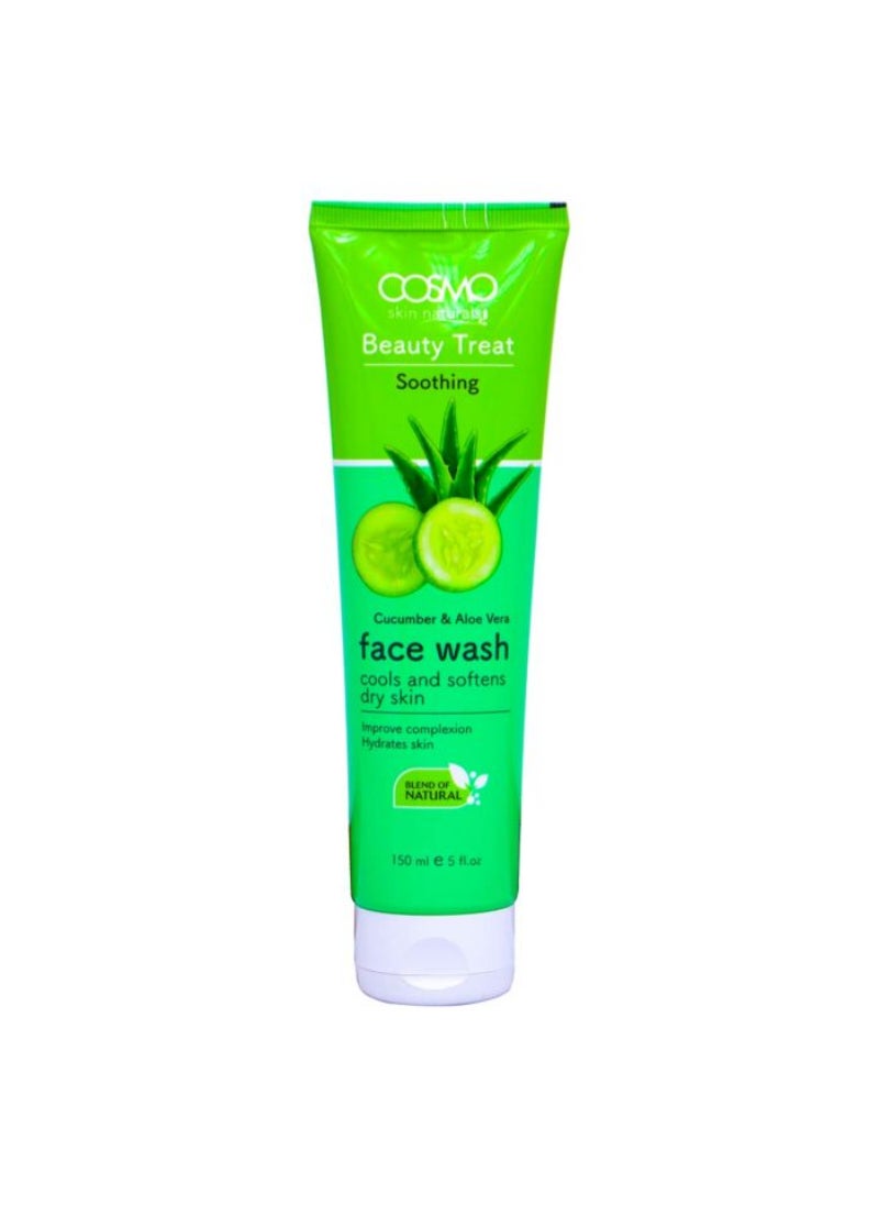 COSMO Cosmo Beauty Treat Cucumber & Aloe Vera Extracts Soothing Face Wash 150Ml 