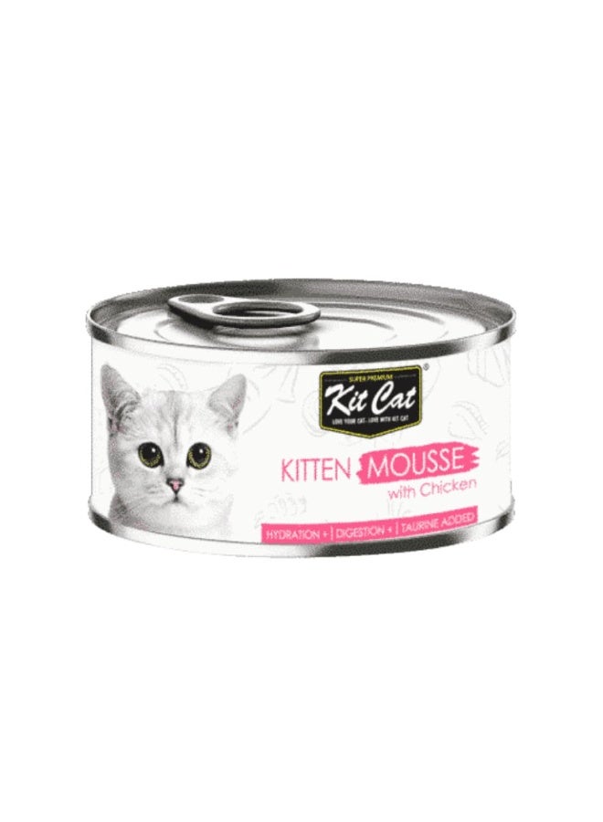 Kit Cat Kitten Mousse with Chicken Grain-Free Wet Food for Growing Kittens