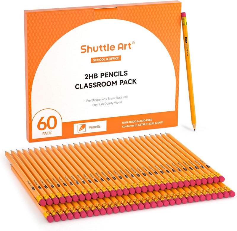 Shuttle Art 60 Pack #2 HB Pencils - Image 1