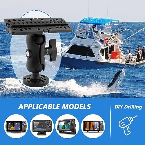 Trasylph Fish Finder Mount Base, Universal 360 Rotation, Black - Image 5