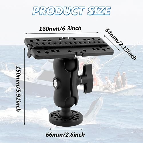 Trasylph Fish Finder Mount Base, Universal 360 Rotation, Black - Image 2