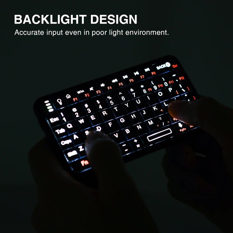 Rii 518bt Wireless Bluetooth Keyboard, English Version, Black - Image 3