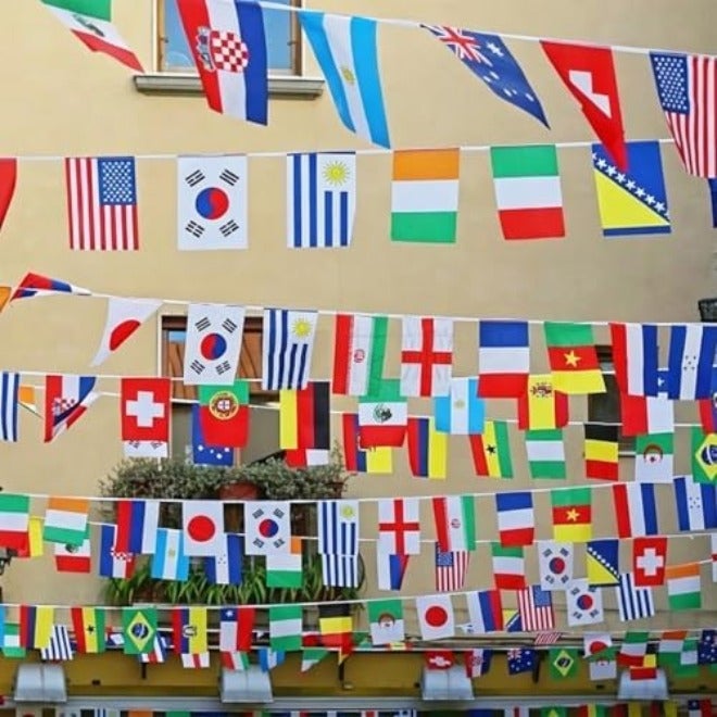 World Cup 48 Countries String Flags & Match Schedule Poster Combo Set, 15m Rectangular International Bunting Flags for Bar Party  Decor - Image 5