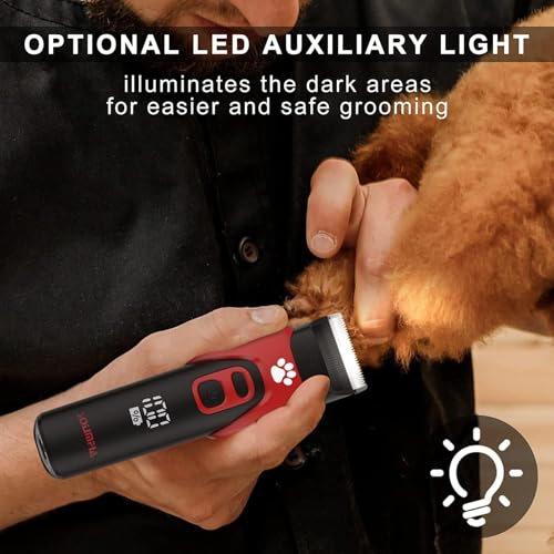 Solimpia Dog Cat Clippers - Electric Grooming Trimmer Kit Rechargeable Cordless Low Noise Professional Pet Hair Trimmer Set Unisex - Image 4
