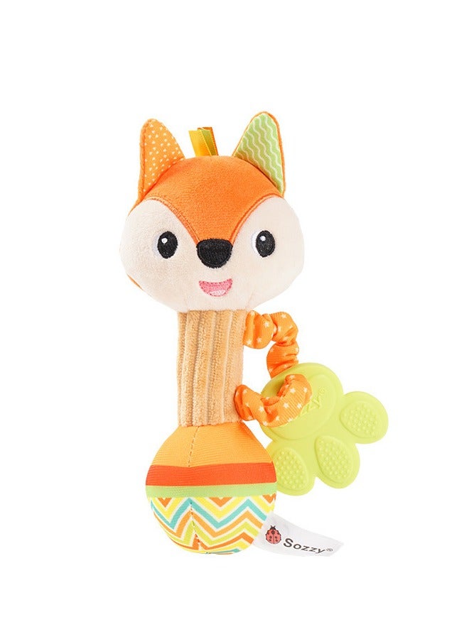 Baby Soft Rattle Toys for Newborns, Plush Rattle Stuffed Animals Hand Grip Rattle Set Molar Teether Rings Early Educational Toy  - Image 1