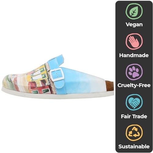 DOGO Clogs for Women – Vegan Leather and Handmade Women’s Mules & Clogs Bruna Island Design, Size 8 - Image 4