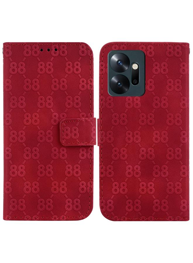 Zaboon Case For Infinix Zero 20 / X6821 Double 8-shaped Embossed Leather Phone Case - Image 1