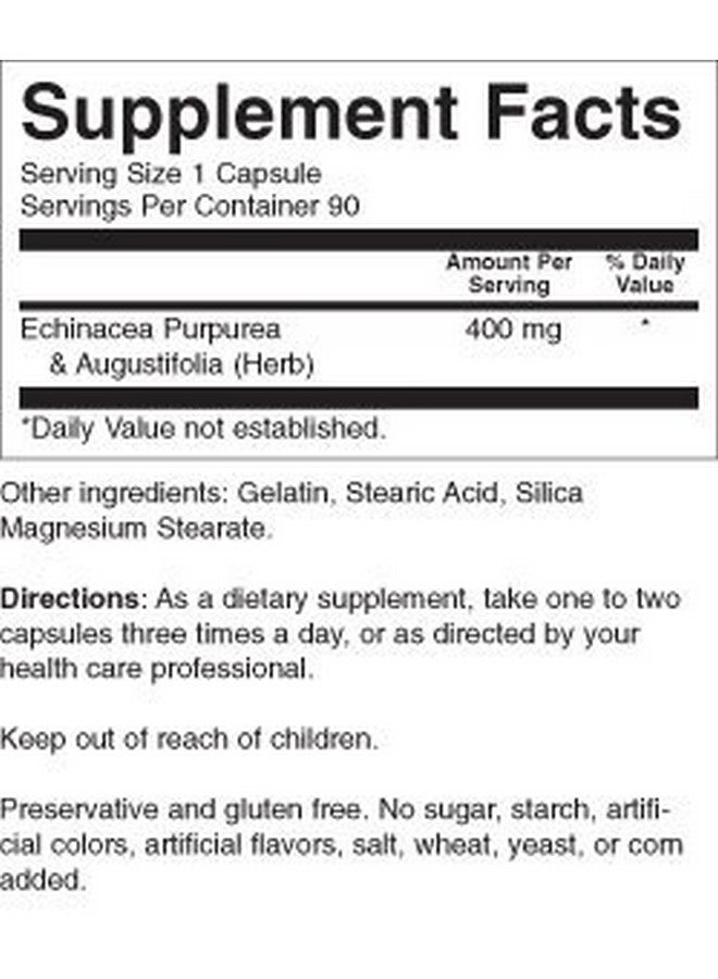 Nature's Blend Echinacea 400 mg 90 Capsules - Image 3