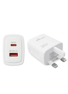 mpBLBERRI 38 Watt USB-A and USB-C PD Fast Charger With Type-C to Type-C Cable mpBLBERRI BLB-T103  - Image 2
