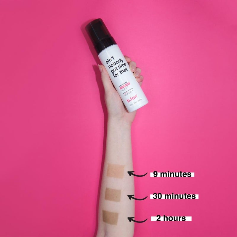b tan b.tan Pre-Shower Self Tanner Mousse | Ain't Nobody Got Time for That - Fast, 9 Minute Express Sunless Tanning Foam, No Fake Tan Smell, No Added Nasties, Vegan, Cruelty Free, 6.7 Fl Oz - Image 5