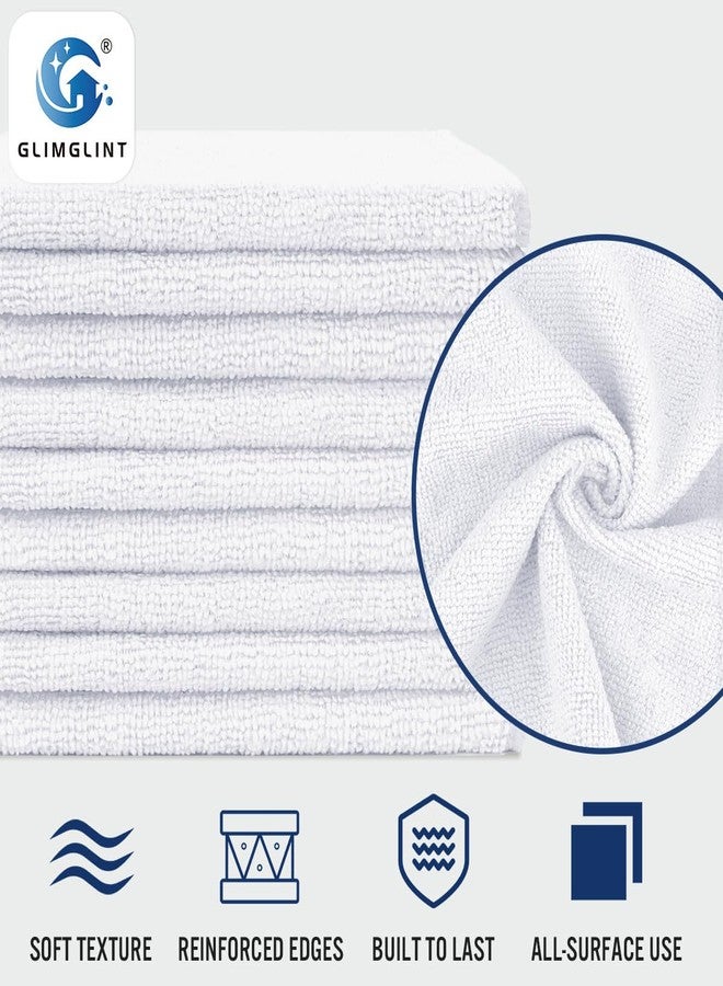 GLIMGLINT White Microfiber Cleaning Cloth, 150 Pack Microfiber Towels for Cars, Lint Free, Scratch-Free, Highly Absorbent, Reusable Cleaning Rags for Car, Household, Shop Towels 14"X12" - Image 3