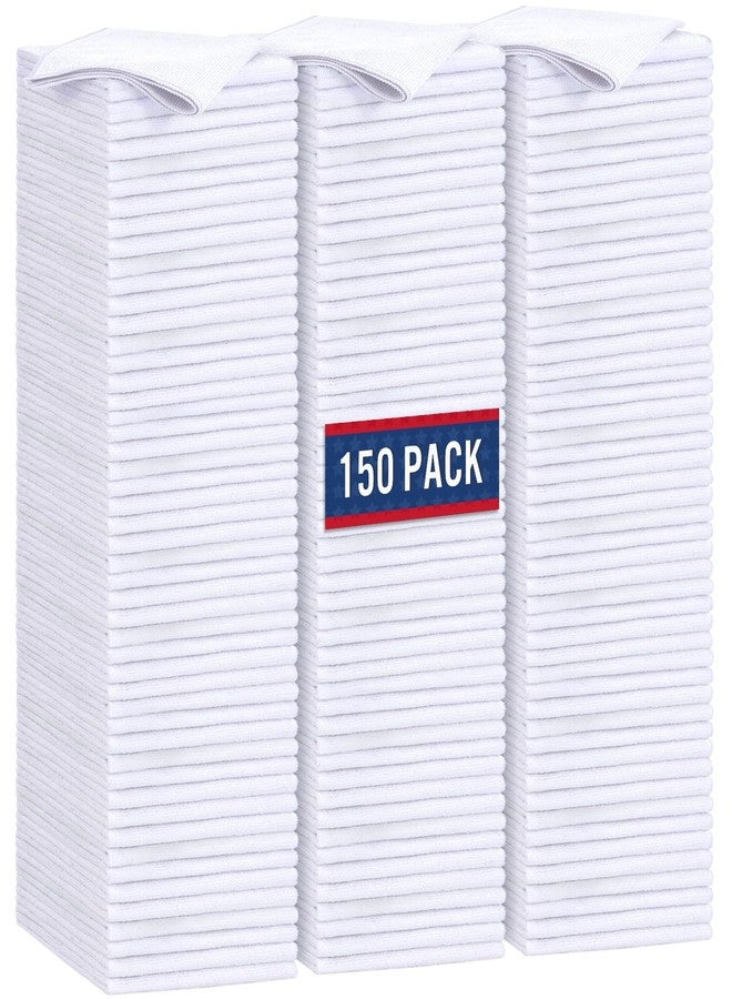 GLIMGLINT White Microfiber Cleaning Cloth, 150 Pack Microfiber Towels for Cars, Lint Free, Scratch-Free, Highly Absorbent, Reusable Cleaning Rags for Car, Household, Shop Towels 14"X12" - Image 1