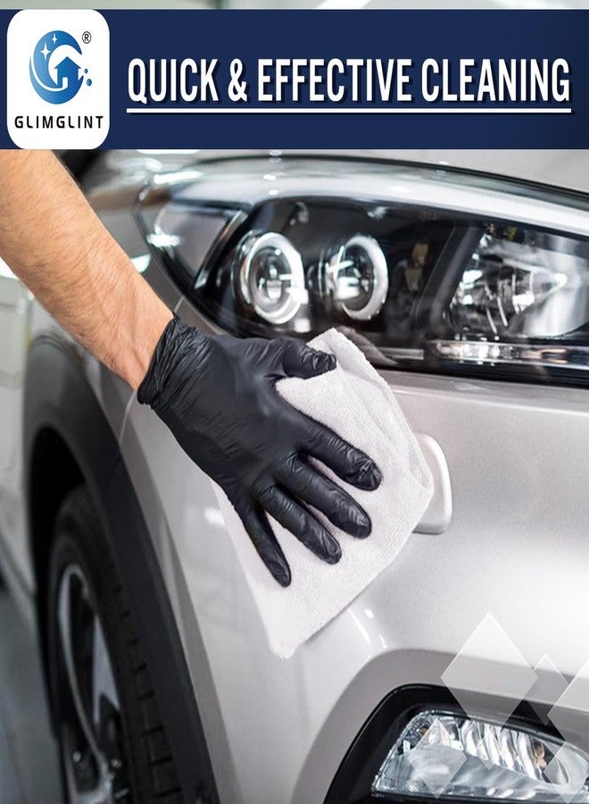 GLIMGLINT White Microfiber Cleaning Cloth, 150 Pack Microfiber Towels for Cars, Lint Free, Scratch-Free, Highly Absorbent, Reusable Cleaning Rags for Car, Household, Shop Towels 14"X12" - Image 4