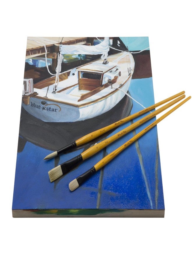 Creative Mark Mimik Hog Professional Synthetic Hog Bristle Paint Brush - Versatile Alternative to Natural Hog Hair Paint Brushes for Oil Painting, Acrylics, Inks, Dyes, Gouache, Watercolors & More - Image 3