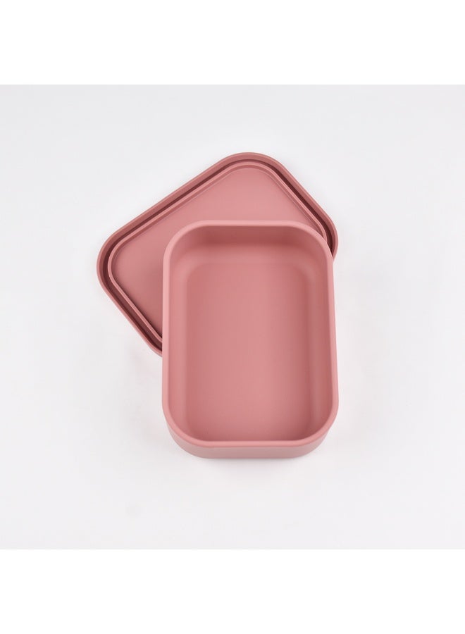 Mix & More Collapsible Silicone Bento Lunch Box ‒ Portable, Leak‑Proof Food Storage Container - Red - Image 3