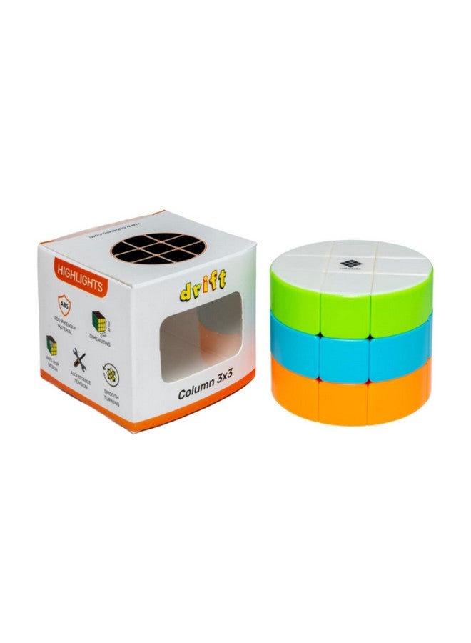 Cubelelo Drift Column 3x3 Stickerless Speedcube Puzzle | Unique Cylindrical Speed Cube | Ultimate Stress Buster & Brainstorming Challenge for Kids & Adults | Smooth, Fast Puzzle for All Skill Levels - Image 1
