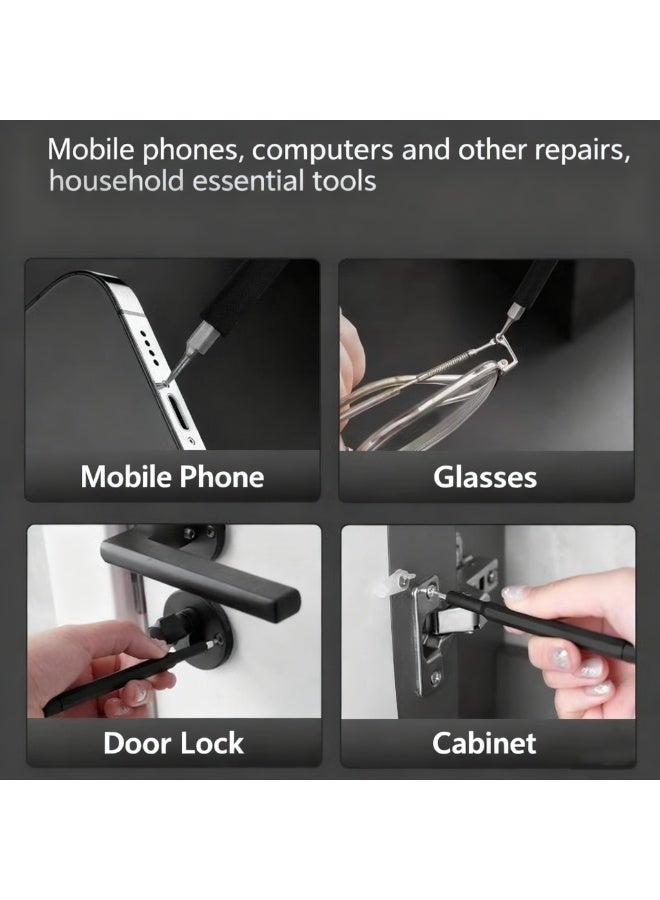 مجموعة مسمار يدوي ، تستخدم لإصلاح مختلف العناصر الصغيرة ، مجموعة مسمار دقيقة ، 24 في 1 ، مجموعة مسمار محمولة بحجم الجيب - Image 3