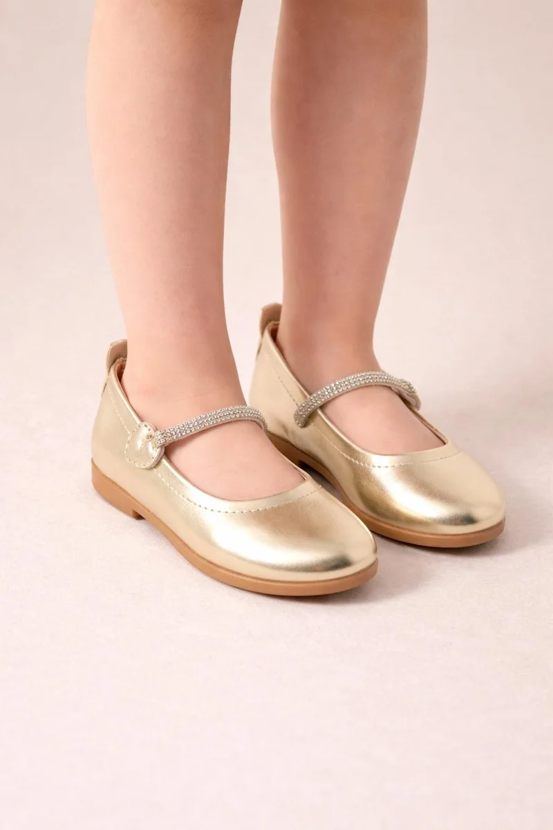 Via Bambino Girl Shoes B-111 Gold