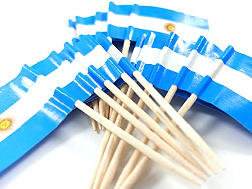 QQSD Argentina Toothpick Flag Argentine Small Mini Cupcake Topper Flags,100 pcs - Image 4