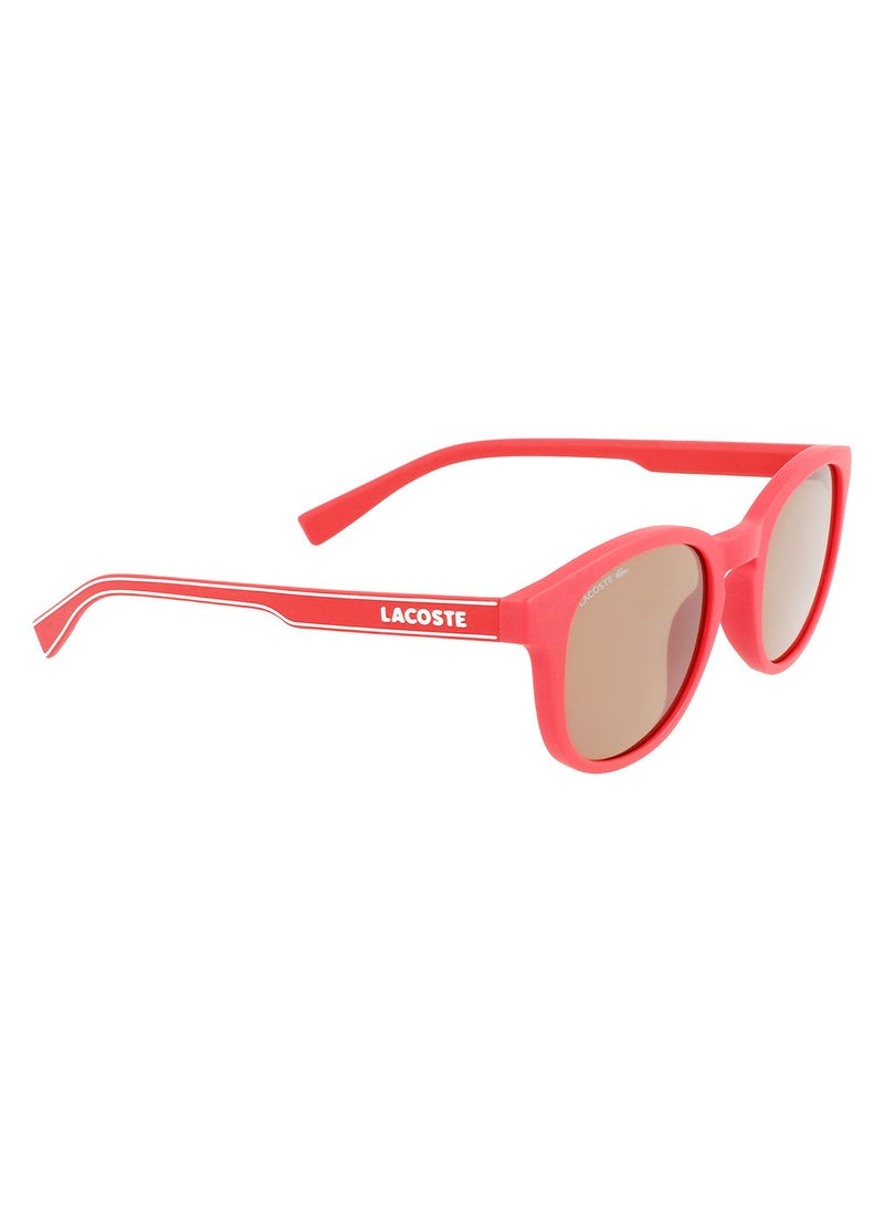 LACOSTE Full Rim Bio Injected Round Lacoste Suns L3644S 4821 (615) Matte Red  - Image 2