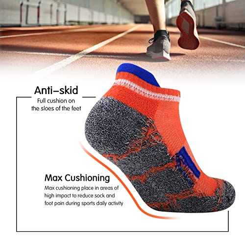 JOYNÉE Mens Athletic Ankle Sports Running Low Cut Tab Socks for Men 6 Pairs,Colorful1,Sock Size 10-13 - Image 4