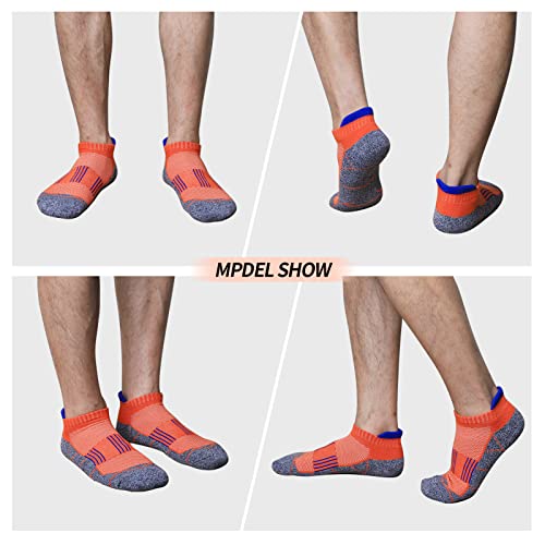 JOYNÉE Mens Athletic Ankle Sports Running Low Cut Tab Socks for Men 6 Pairs,Colorful1,Sock Size 10-13 - Image 2