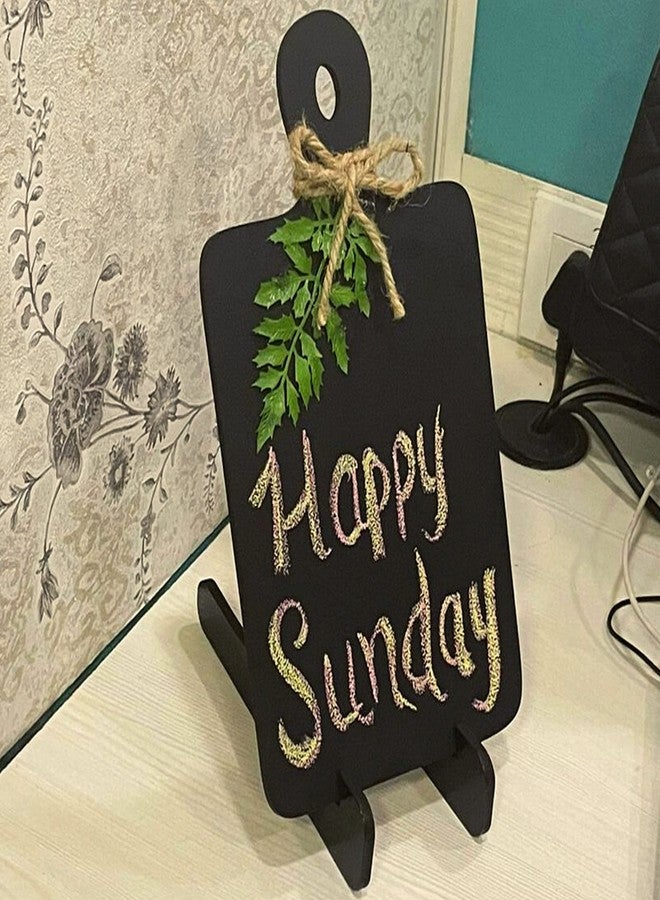 Chalk My Theme Chopboard Wooden Black Chalk Board For Kids, Kitchen, Cafe, Restaurant or Office Chalkboard for Decoration and Birthday Gift - Image 4