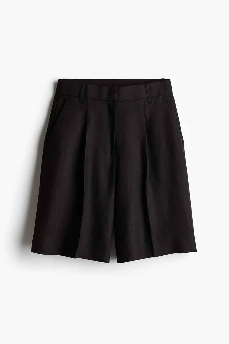 اتش اند ام شورت برمودا من الكتان