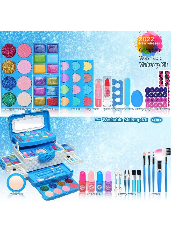 ROKKES Kids Makeup Kit for Girl -Kids Makeup Kit Toys for Girls Make Up for Little Girls,Non Toxic Toddlers Pretend Cosmetic Kits,Child Play Makeup Set, Age 3-12 & Up Year Old Children Gift - Image 2