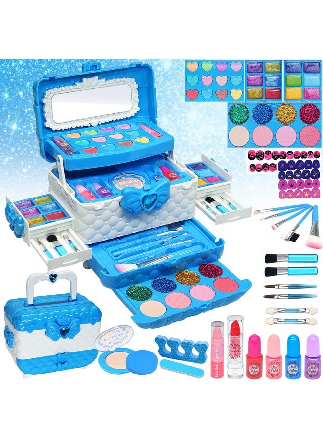 ROKKES Kids Makeup Kit for Girl -Kids Makeup Kit Toys for Girls Make Up for Little Girls,Non Toxic Toddlers Pretend Cosmetic Kits,Child Play Makeup Set, Age 3-12 & Up Year Old Children Gift - Image 1
