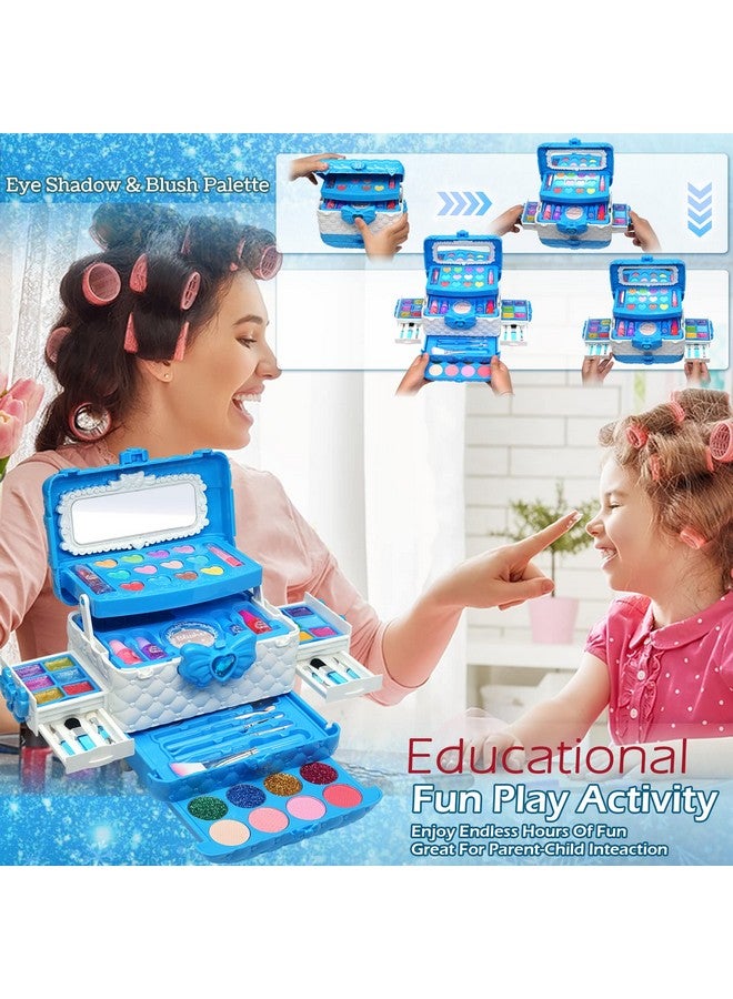 ROKKES Kids Makeup Kit for Girl -Kids Makeup Kit Toys for Girls Make Up for Little Girls,Non Toxic Toddlers Pretend Cosmetic Kits,Child Play Makeup Set, Age 3-12 & Up Year Old Children Gift - Image 4