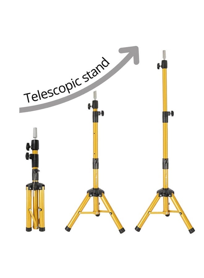 Heavy Duty Wig Stand Tripod - 70 Inch Mannequin Head Stand Wig Stand Tripod with Head Wig Head Stand with Mannequin Head Adjustable Wig Tripod Stand for Styling - Image 5