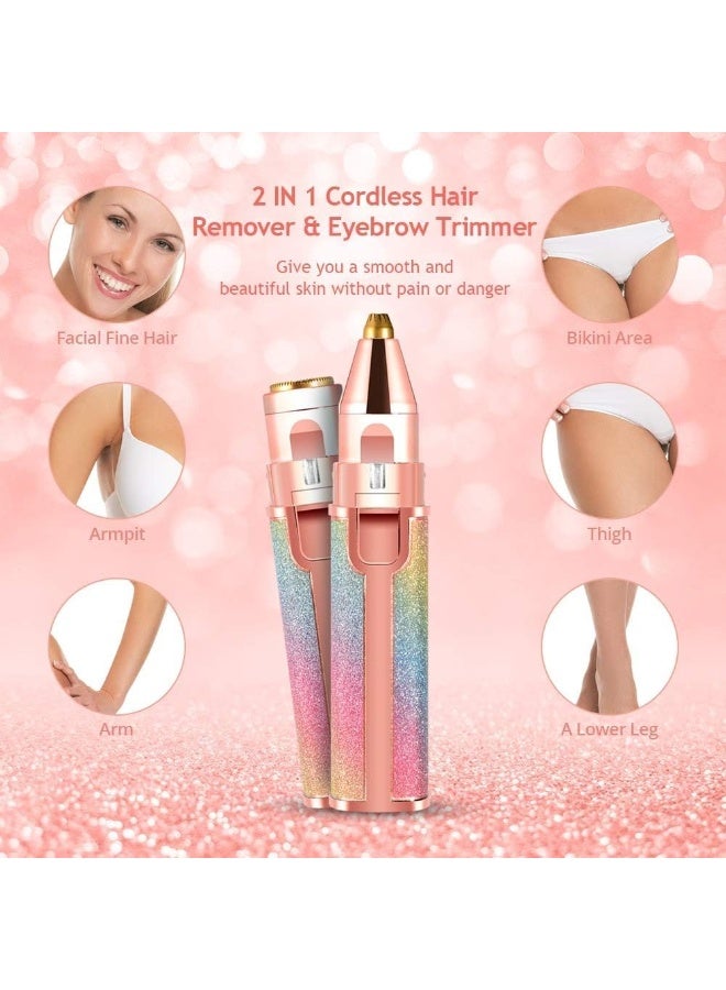 Flawless HX-203 Women's Eyebrow Trimmer for Facial Hair Removal - 2-in-1 Shaver, Lipstick Shape Suitable for Face and Body, Portable and Quick to Use - Image 3