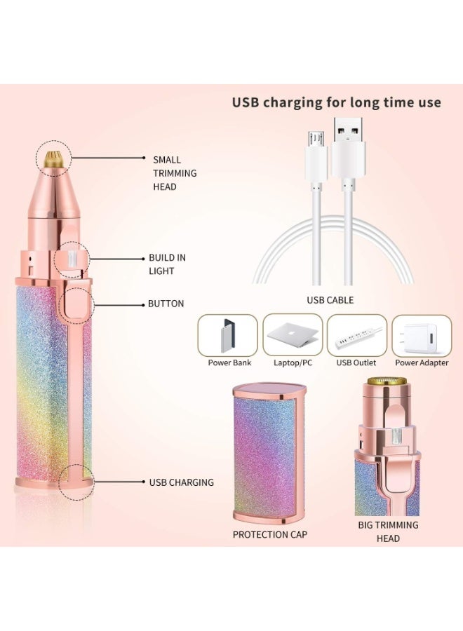 Flawless HX-203 Women's Eyebrow Trimmer for Facial Hair Removal - 2-in-1 Shaver, Lipstick Shape Suitable for Face and Body, Portable and Quick to Use - Image 2
