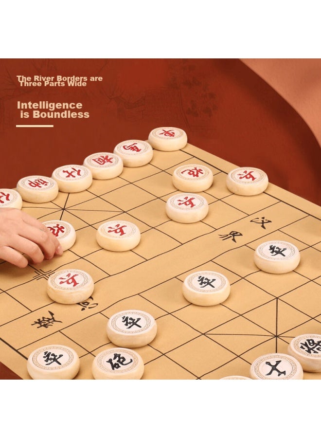 Win eight Yingba Chess Set With Imitation Rosewood And Solid Wood Chess Pieces, Dual-use Board For Camping, Suitable For Adults, Children And Elderly - Image 2