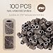 PANA 100 Pieces Nail Sanding Bands Professional Nail Manicure Great Fit for Nail Drill Bits for Acrylic Nails (60 Grit, Brown) - Image 3