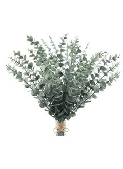 Mordely lovely Artificial Eucalyptus Green Leaves Green Tree Branches Decoration Home Decorations Wedding Flower Arrangement Greenery Artificial Fake Flowers Realistic Flower Home Garden Decorating  - Image 1