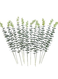Mordely lovely Artificial Eucalyptus Green Leaves Green Tree Branches Decoration Home Decorations Wedding Flower Arrangement Greenery Artificial Fake Flowers Realistic Flower Home Garden Decorating  - Image 2