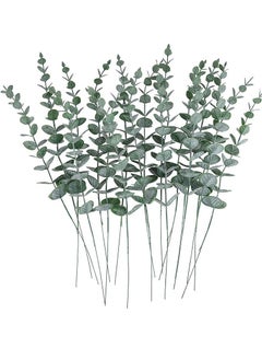 Mordely lovely Artificial Eucalyptus Green Leaves Green Tree Branches Decoration Home Decorations Wedding Flower Arrangement Greenery Artificial Fake Flowers Realistic Flower Home Garden Decorating  - Image 3