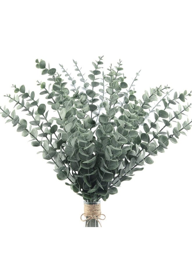Mordely lovely Artificial Eucalyptus Green Leaves Green Tree Branches Decoration Home Decorations Wedding Flower Arrangement Greenery Artificial Fake Flowers Realistic Flower Home Garden Decorating - Image 1
