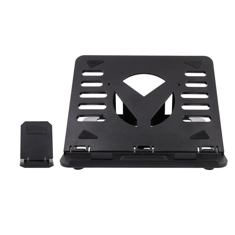 Foldable Rotating Laptop Stand Adjustable Ergonomic Bracket with Cooling Design Black - Image 2