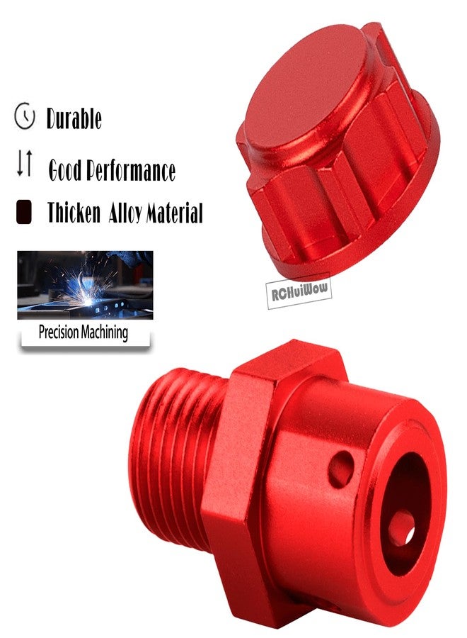 RCHuiWow 10MM Extended Wheel Hub Drive Upgrades Part for 1/8 Kraton/Outcast/Talion/Notorious 6S,1/7 Big Rock/Fireteam/Limitless 6S,Alloy 10MM Extended Wheel Hub Drive w/Anti-dust Cap Nuts,Red - Image 4