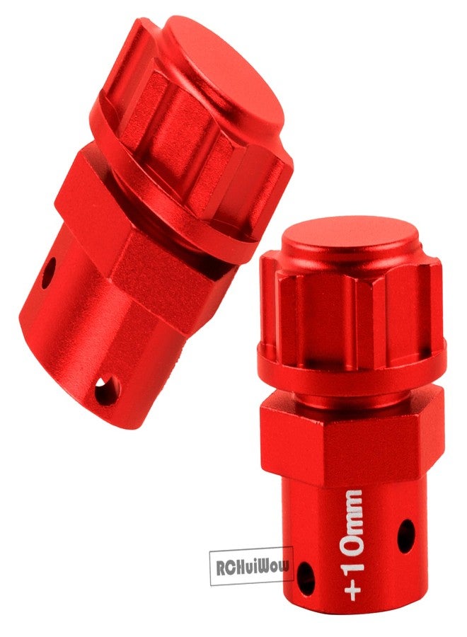 RCHuiWow 10MM Extended Wheel Hub Drive Upgrades Part for 1/8 Kraton/Outcast/Talion/Notorious 6S,1/7 Big Rock/Fireteam/Limitless 6S,Alloy 10MM Extended Wheel Hub Drive w/Anti-dust Cap Nuts,Red - Image 5