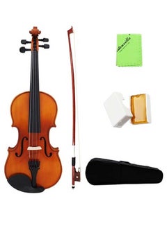 Megarya 4/4 Natural Acoustic Solid Wood Spruce Flame Maple Veneer Violin With Case 