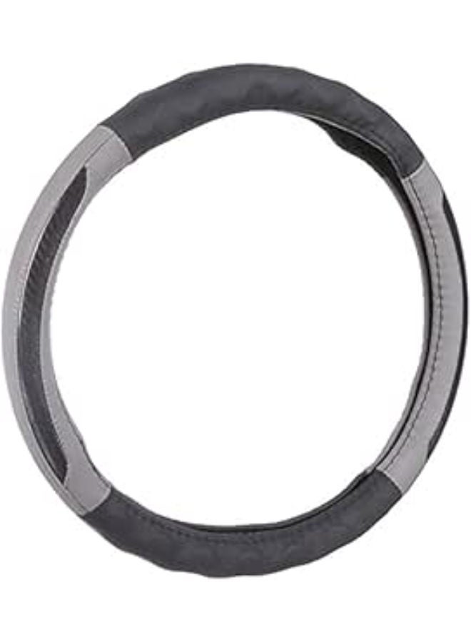Car Steering Wheel Cover, Leather Non,Slip Protector For Most Cars , Grey * Black - Image 1