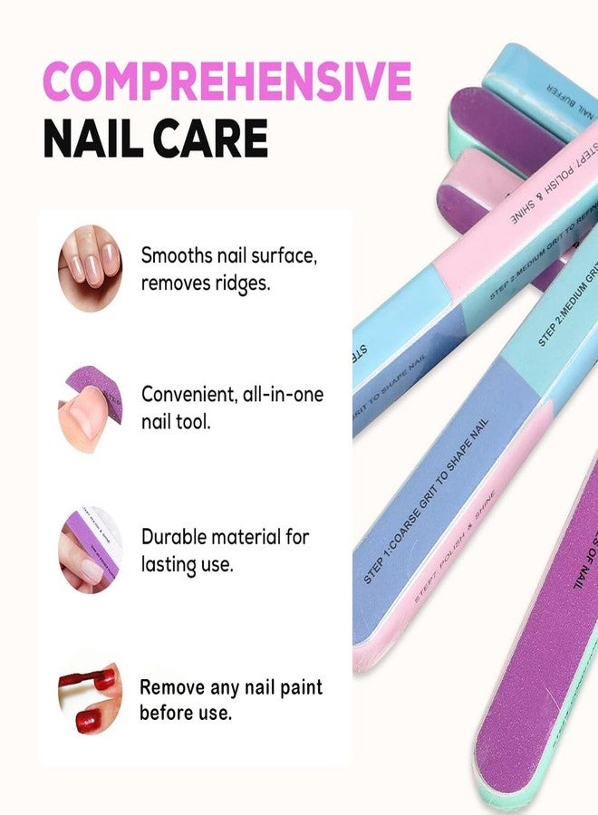 Midazzle Nail File and Buffer for Pedicure and Manicure - 7 Ways Filer for Nail Repair, Nail Care Tool, Washable Emery Boards, All-in-One Shaping & Buffing, Easy to Use for Women and Men - (Pack of 2) - Image 5