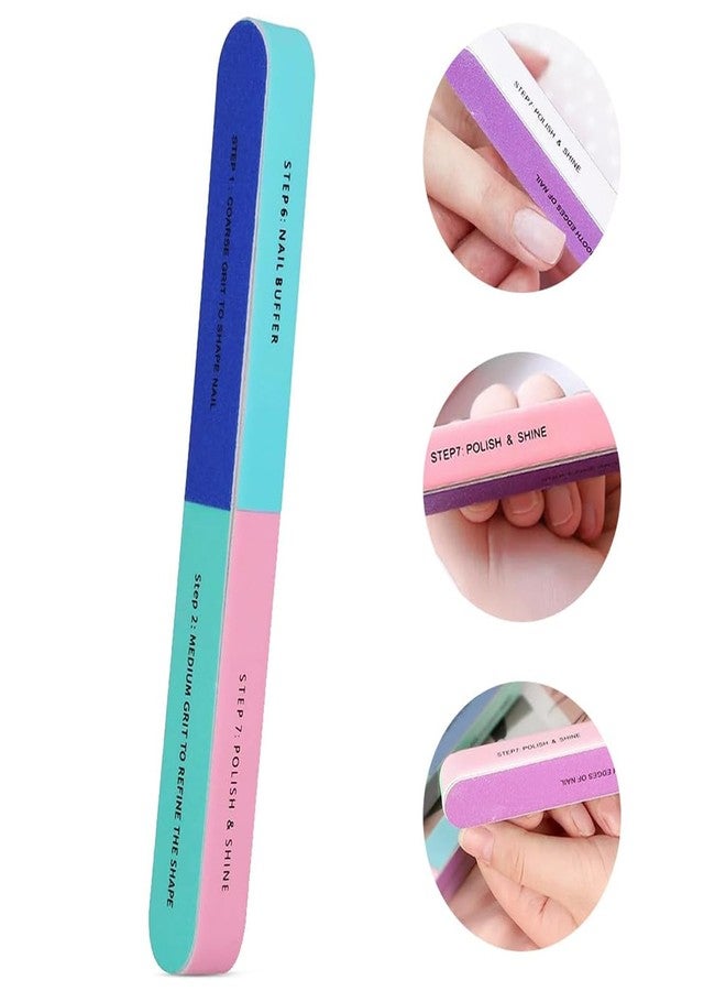 Midazzle Nail File and Buffer for Pedicure and Manicure - 7 Ways Filer for Nail Repair, Nail Care Tool, Washable Emery Boards, All-in-One Shaping & Buffing, Easy to Use for Women and Men - (Pack of 2) - Image 2