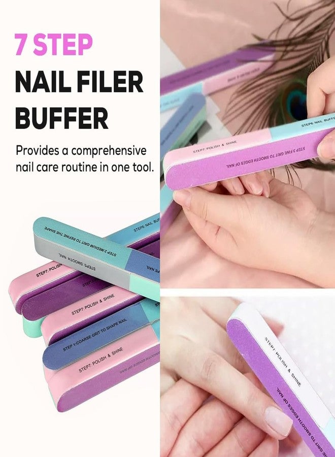 Midazzle Nail File and Buffer for Pedicure and Manicure - 7 Ways Filer for Nail Repair, Nail Care Tool, Washable Emery Boards, All-in-One Shaping & Buffing, Easy to Use for Women and Men - (Pack of 2) - Image 4