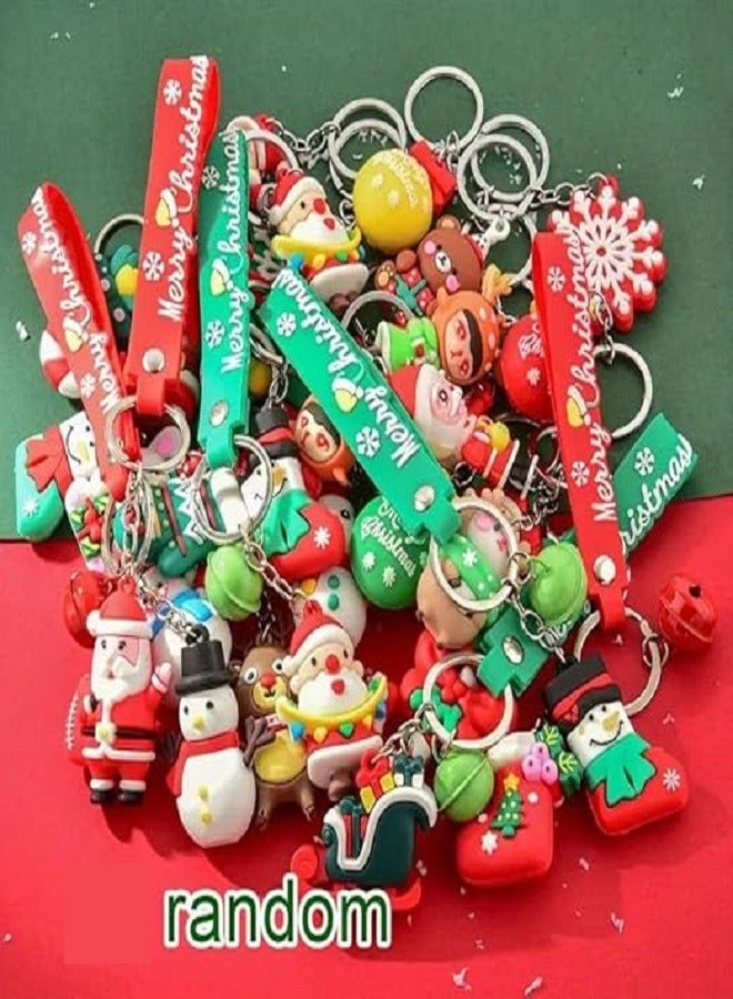 Christmas Keychains -  Christmas Gifts , Different Shapes Christmas's  Keychain, Christmas Decoration Items,  4 pcs - Image 3